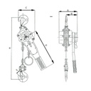 Palan à cliquet 1,5T 1,5m