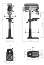 Perceuse sur colonne DQ32 230V OptiDrill (cap. max 30 mm)