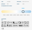 Lampe de chantier rechargeable mobile avec support ajustable Galaxy LED LM 32230 LUMX 30W 2400 lm