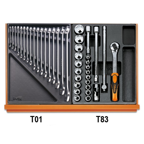 Composition de 197 outils (Maintenance générale) en plateaux thermoformés rigides en ABS 5904VU/4T BETA