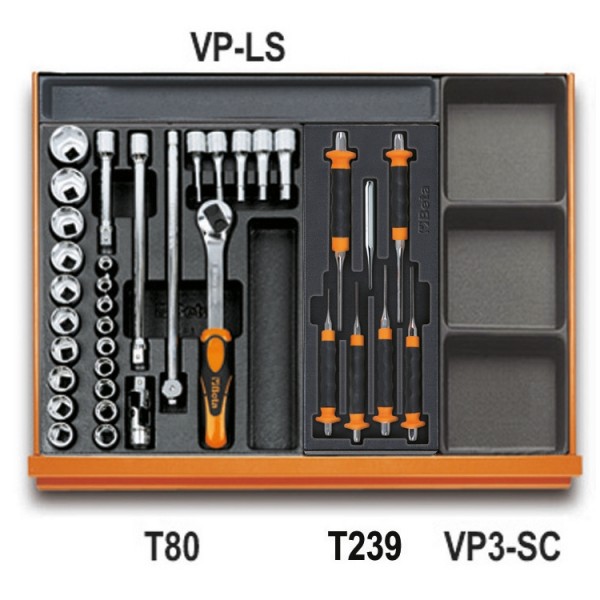 Composition de 210 outils maintenance générale en plateaux thermoformés rigides en ABS 5938U/2T BETA