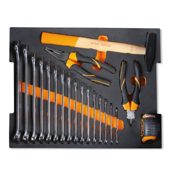 Assortiment de 44 outils (Maintenance générale) pour valise COMBO C99V1, dans plateau en mousse EVA 5990V1 BETA