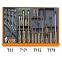 Composition de 153 outils (Réparation automobile) en plateaux thermoformés rigides en ABS 5904VG/5T BETA