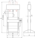 Presse hydraulique d'atelier hydropneumatique PPH20B MWTOOLS 20T