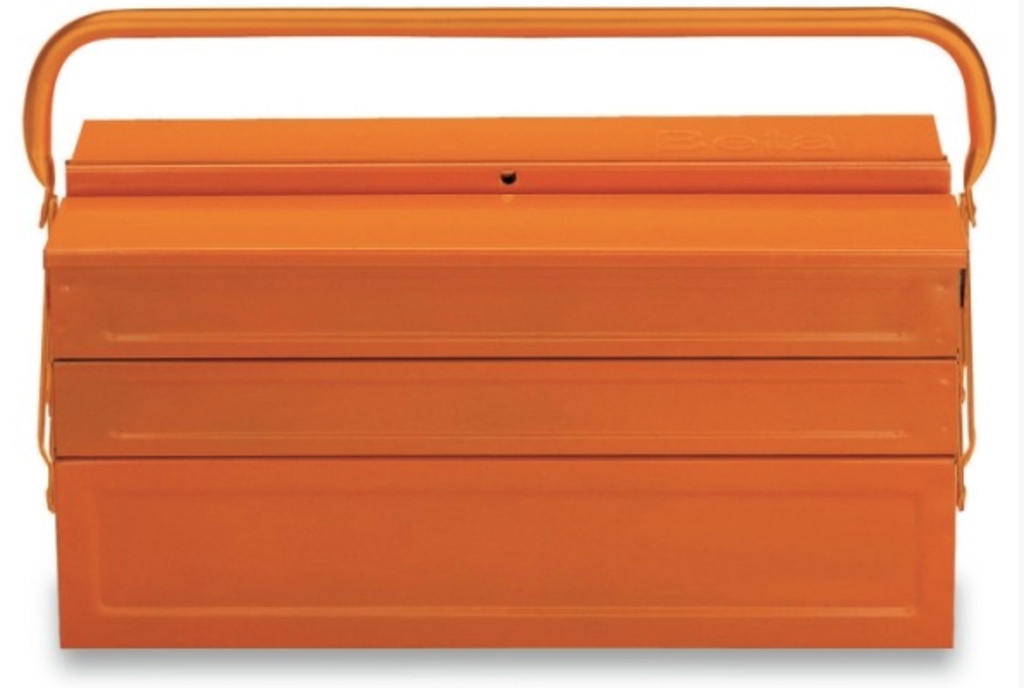 Caisse à outils orange en métal à 5 cases C20L BETA 550 x 200 x 210 mm (vide) (PROMO)