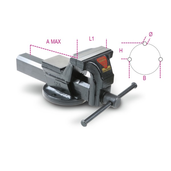 Etau d'établi parallèle en fonte 1599F/150 BETA 150 mm (PROMO)