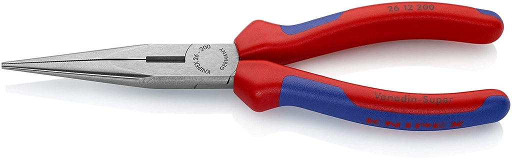 Pince demi-ronde longs becs (bec de cigogne) avec tranchant  26 12 200 KNIPEX 200 mm