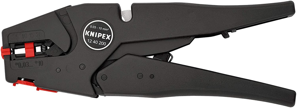 Pince à dénuder auto-ajustable (0,03 - 10mm²) 12 40 200 KNIPEX 200 mm