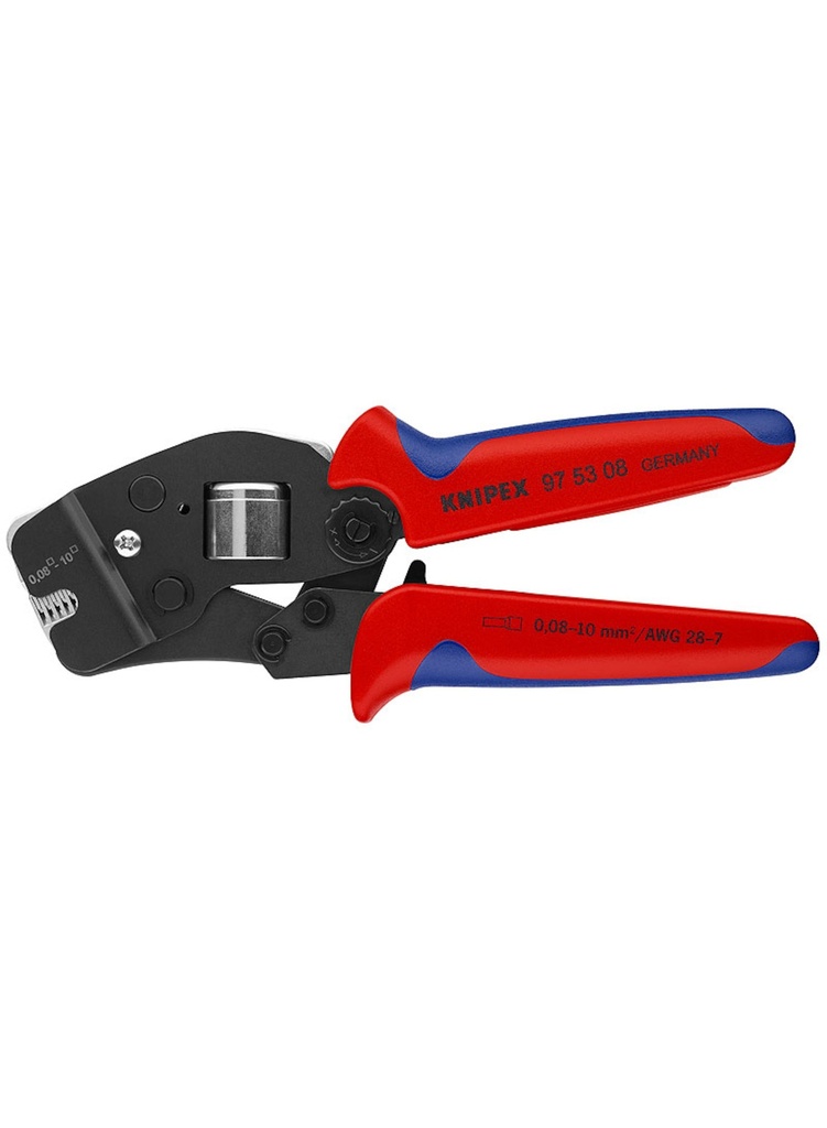 Pince à sertir auto-ajustable pour embouts de câble 97 53 08 KNIPEX 190 mm