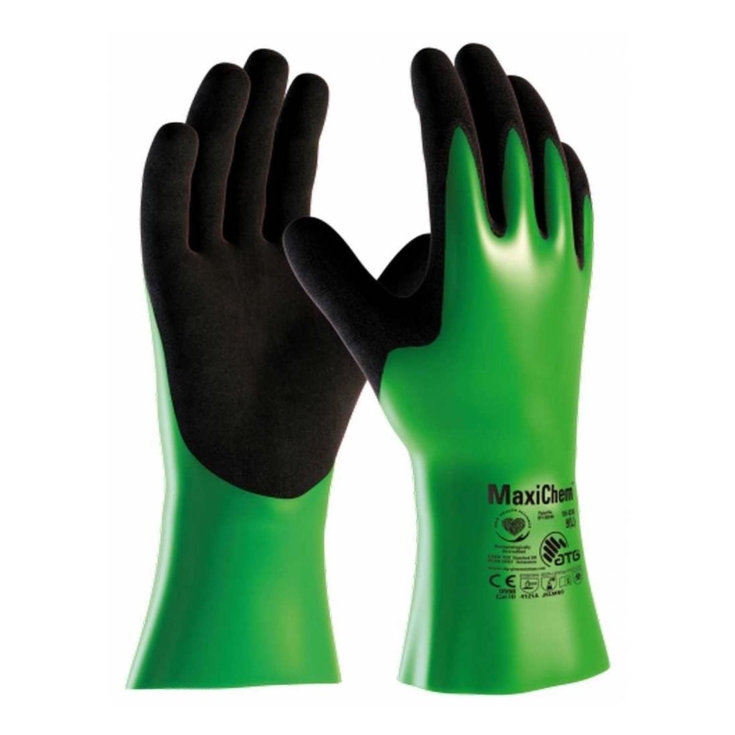 Gants ATG (paire) MAXI CHEM Vert T10 (30 cm)