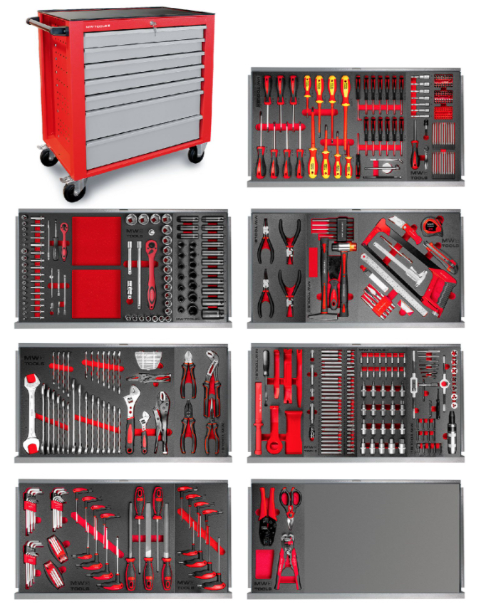 Servante 7 tiroirs MWE512G2 MW TOOLS (512 outils)