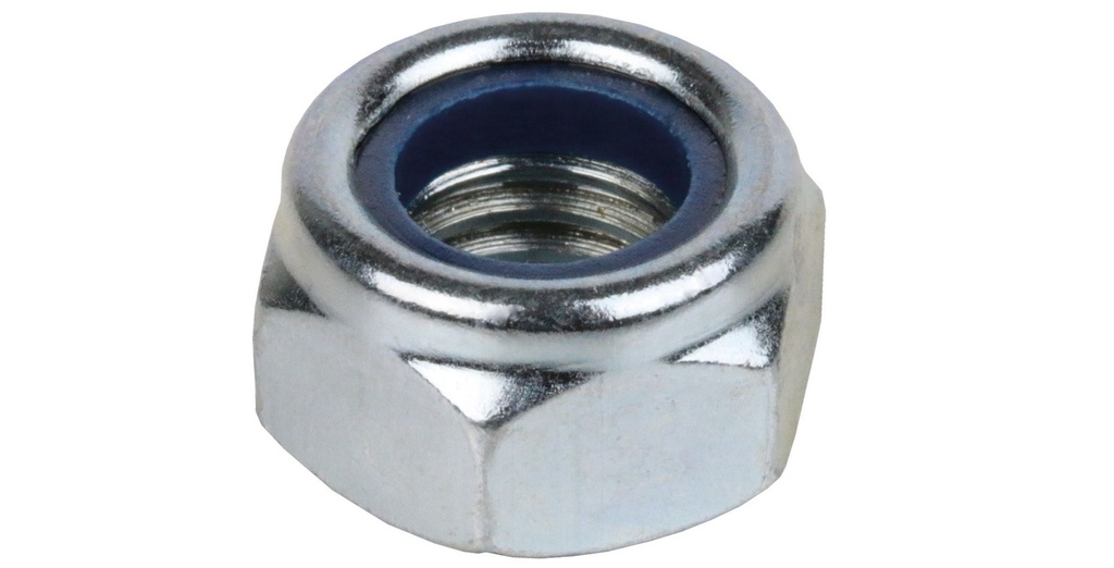 DIN 985 - ISO 10511E Ecrou hexagonal bas autofreiné (avec bague en nylon) Acier I8I zingué M22 x 1,50