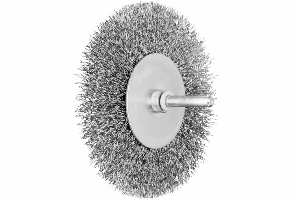 Brosse plate acier ondulé (non torsadé) sur tige Pferd RBU 2004/6 ST 0,20  20 x 4 mm