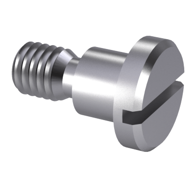 DIN 923 Vis épaulée à tête cylindrique fendue Acier 5.8 zingué M3 X 3