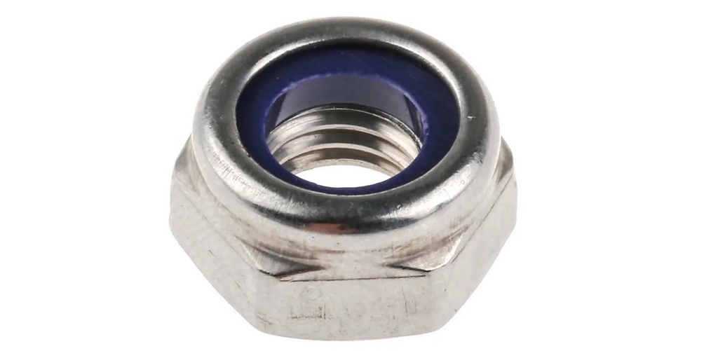 DIN 985 - ISO 10511E Ecrou hexagonal bas autofreiné (avec bague en nylon) Acier I10I zingué M5 