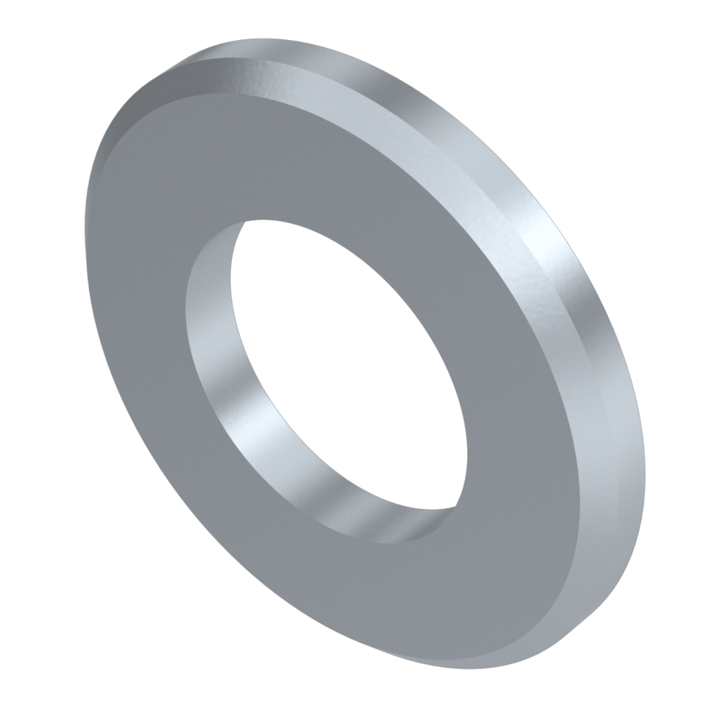 DIN 125B - ISO 7090 Rondelle plate avec chanfrein Acier zingué (140 HV) M3 