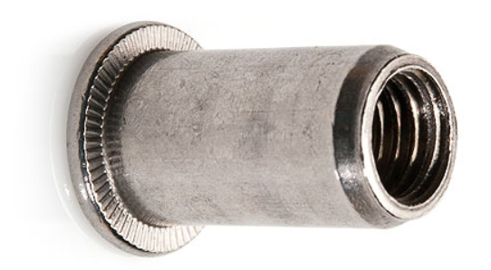 Ecrou noyé tête plate Inox A2 M6 / 0,25 - 3,5 mm