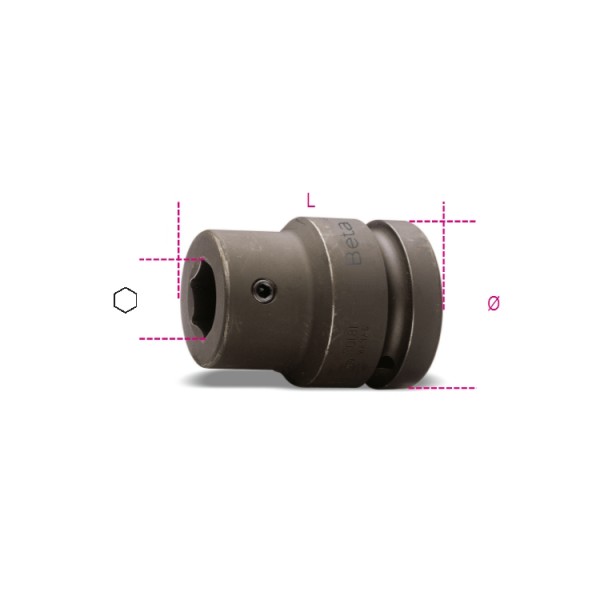 Douille porte-embouts à chocs 1.1/2" (pour article 727/ES32) 727PI/32 BETA 66 mm