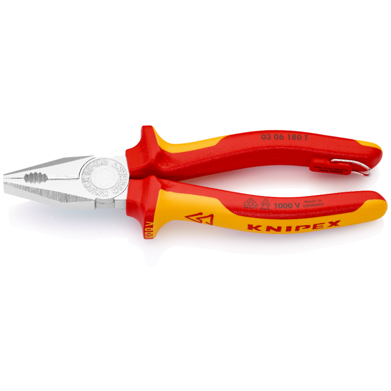 Pince universelle chromée isolée 03 06 160 KNIPEX 160 mm