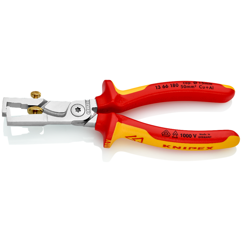 Pince à dénuder et coupe-câbles isolée StriX® 13 66 180 KNIPEX 180 mm