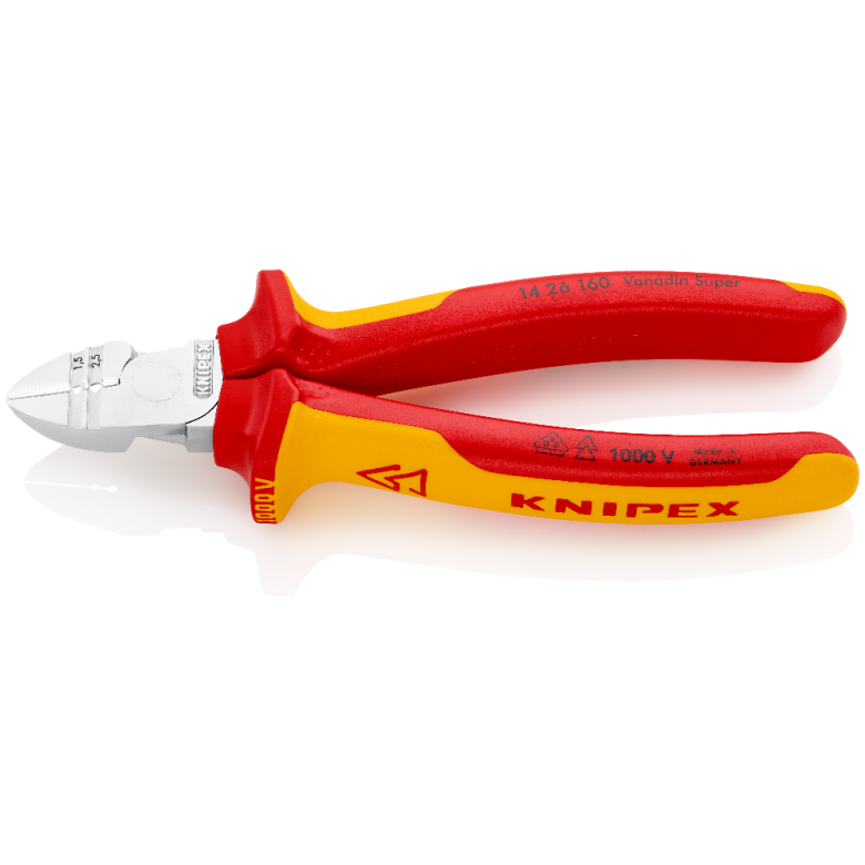 Pince à dénuder coupante de côté isolée 14 26 160 KNIPEX 160 mm