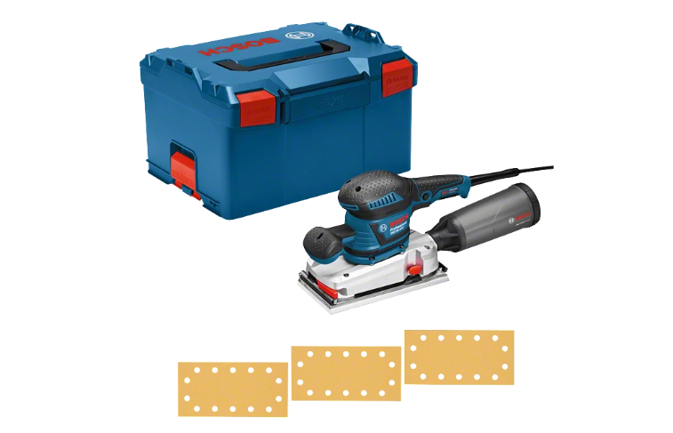 Ponceuse vibrante sur fil 230 V - GSS 280 AVE BOSCH en coffret L-BOXX 238 (1x poignée auxiliaire)