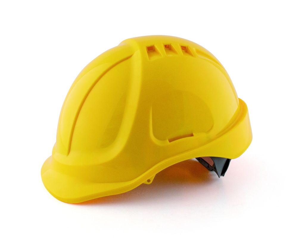 Casque de chantier JAUNE - EN 397 SECURX avec serrage slide-lock