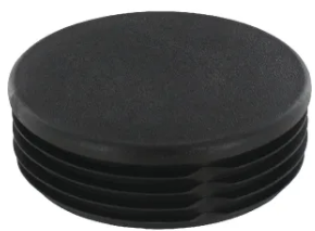 Bouchon plastique noir avec nervures 20 mm