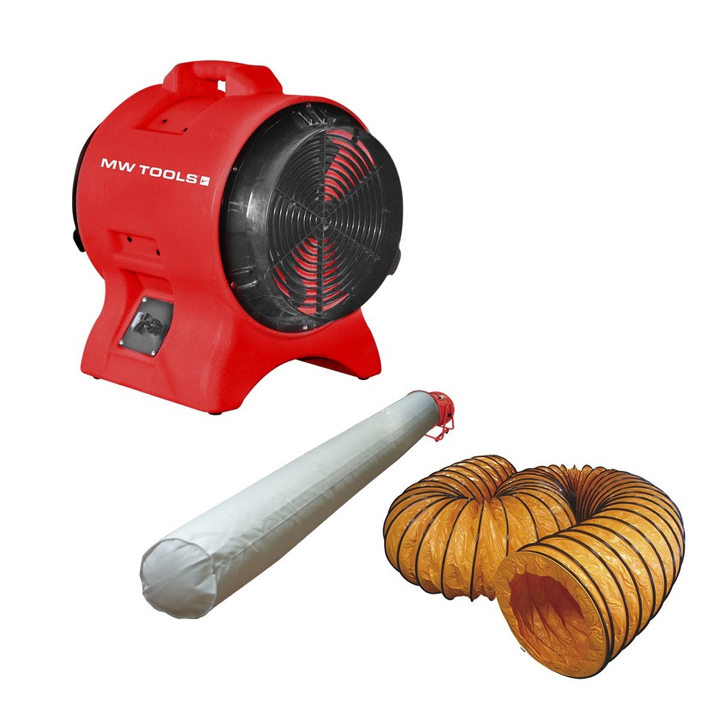 Ventilateur MV200PP avec tuyau et sac filtrant - MV200PPSET MW TOOLS