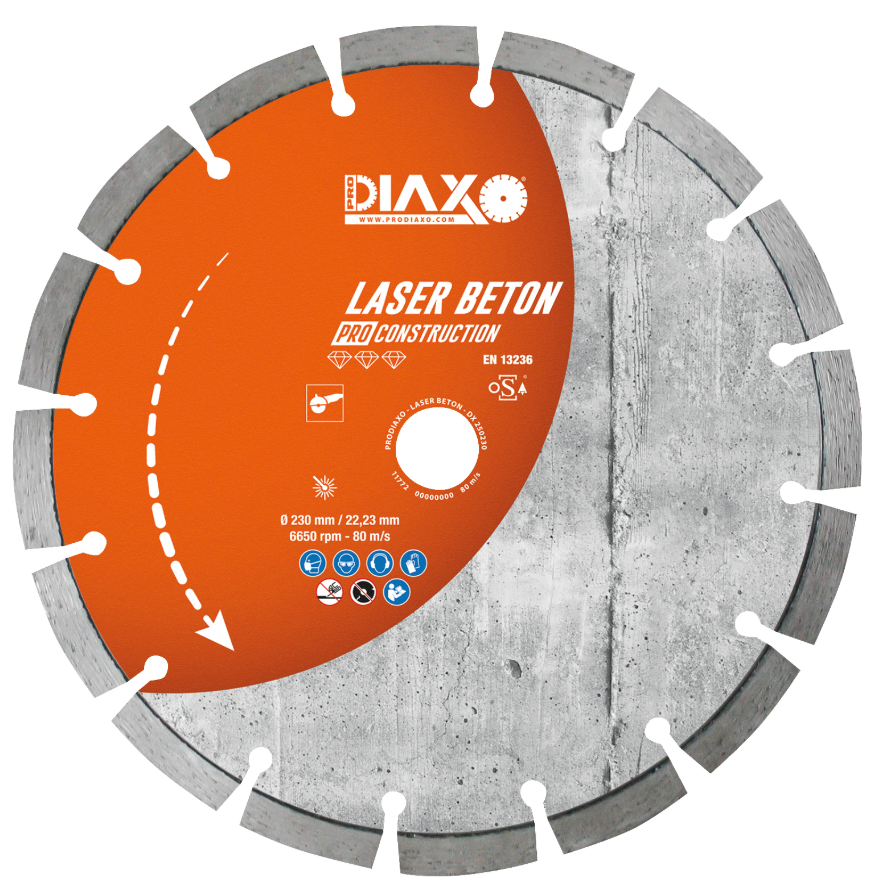 Disque diamanté LASER BETON Pro Construction DIAXO 400 X 10 X 25,4 mm