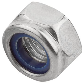 DIN 985 - ISO 10511E Ecrou hexagonal bas autofreiné (avec bague en nylon) 1.4539 / 904L M8