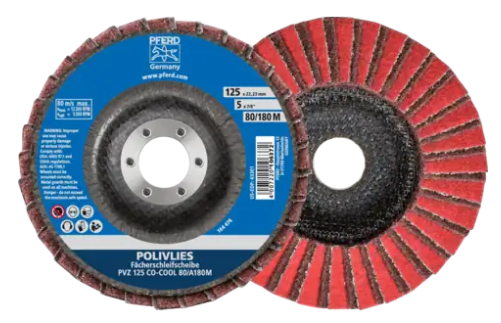 Disque à lamelles POLIVLIES en non tissé Céramique CO-COOL PVZ PFERD 115 mm P100