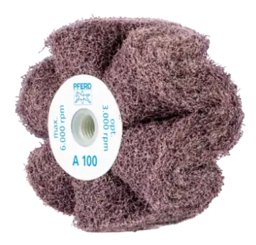 Roue abrasive en non-tissé POLINOX Corindon A PNG PFERD 100 X 50 mm M14 P100