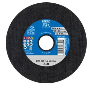 Disque à tronçonner déporté EH gamme performance SG SPECIAL ALU PFERD 125 X 2,4 X 22,23 mm