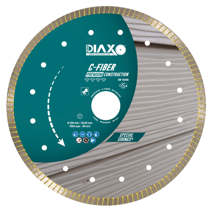 Disque diamanté C-FIBER-TURBO Premium Construction DIAXO 125 X 7 X 22,23 mm