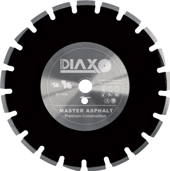 Disque diamanté MASTER ASPHALT Premium Construction DIAXO 350 X 10 X 25,4 mm