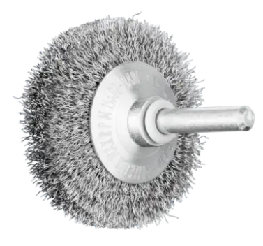 Brosse conique sur tige 6 mm fils acier 0,20 mm KBU PFERD 50 X 10 mm