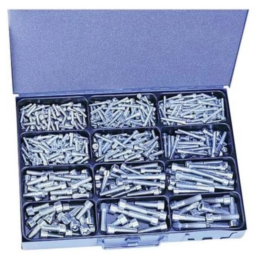 Assortiment coffret métal goupilles DIN 6325 4x10 à 10x60 mm (17 réf)