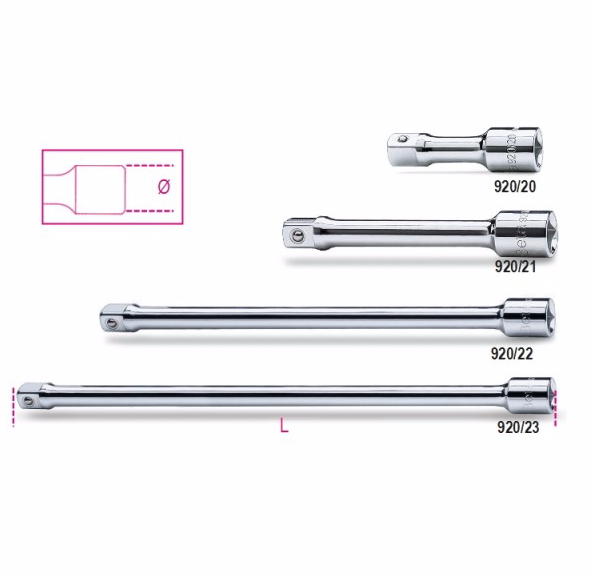 Allonge carré 1/2’ Mâle et Femelle 920 Beta  75mm