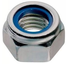 DIN 985 - ISO 10511E Ecrou hexagonal bas autofreiné (avec bague en nylon) Inox A2 M3 