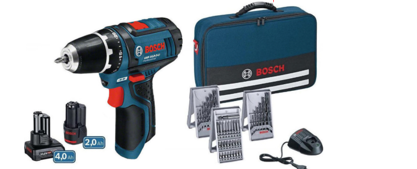 Perceuse-visseuse sans fil 12 V GSR 12V-15 BOSCH 30 Nm ( 1x GBA 2,0Ah, 1x GBA 4,0Ah, GAL 12V-20, Toolbag)