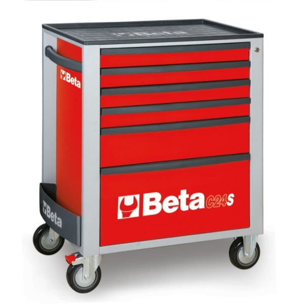 [024002063] Servante mobile d'atelier rouge C24S/6-R BETA