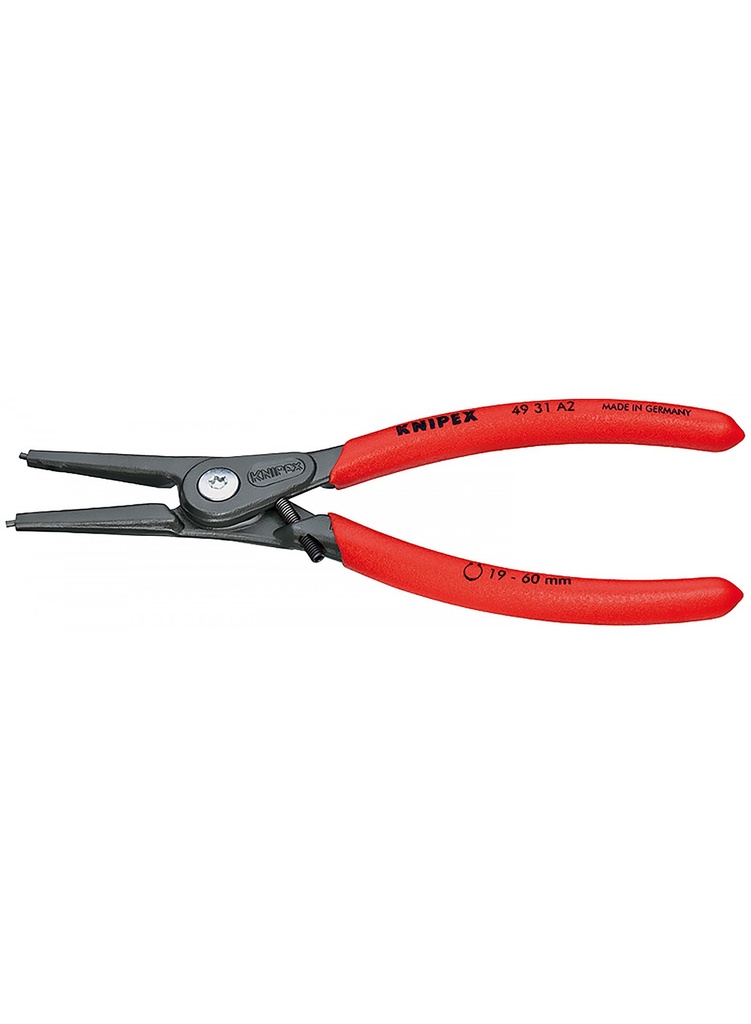 [4931A2] Pince de précision pour circlips extérieurs d'arbre (Ø 19 - 60 mm) - 49 31 A2 KNIPEX 180 mm