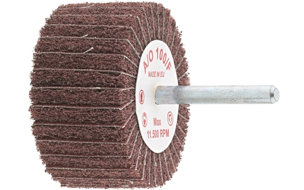 [46931.060308] Roue combinée en non-tissé sur tige Corindon A 60 x 30 x 6 mm P80