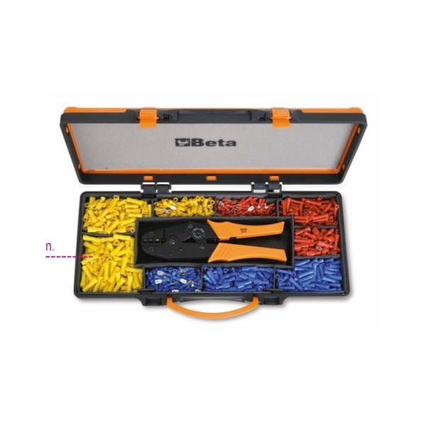 [016080045] Pince avec assortiment de 450 cosses 1608/C9 BETA