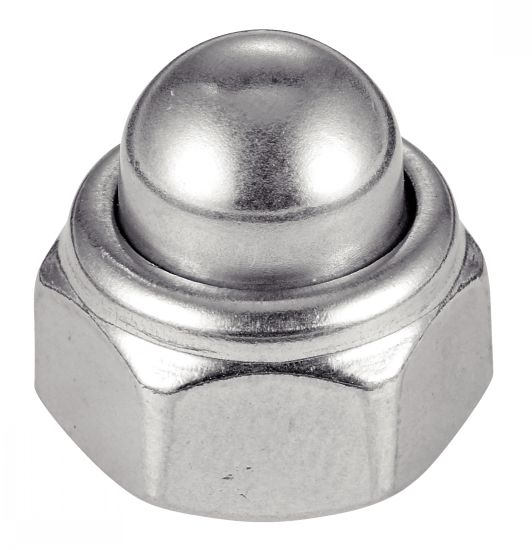 [14004.060000] DIN 986 Ecrou borgne autofreiné (avec bague en nylon) Inox A2 M6 