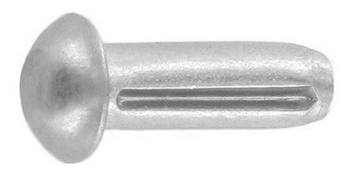 [16233.020005] DIN 1476 - ISO 8746 Goupille cannelée à tête bombée Aluminium 2 X 5